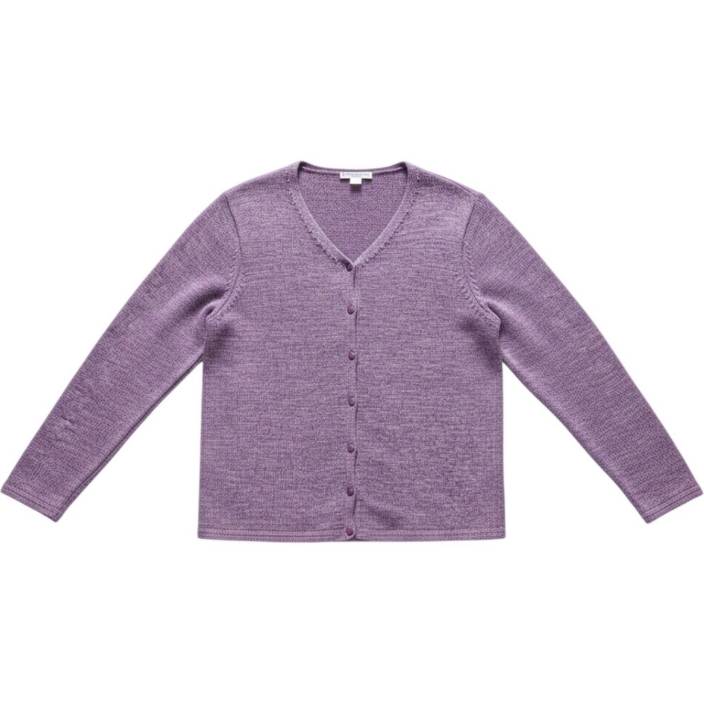 Pendleton Womens XL Purple‎ Cotton Blend Button Front Cardigan Sweater